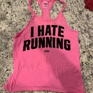 VS pink racerback tank